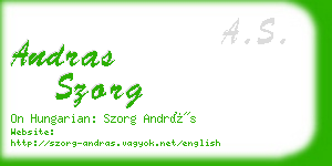 andras szorg business card